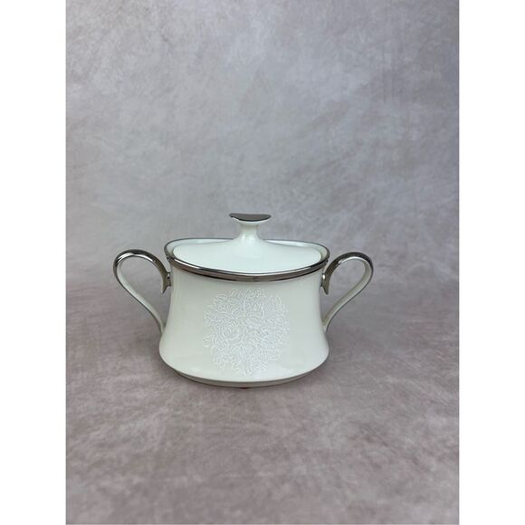 Vintage Lenox Moonspun Sugar Bowl - Picture 1 of 9